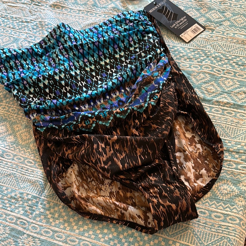 Miraclesuit Blue and Black Swimsuit